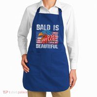 Bald Is Beautiful 4th Of July Independence Day Bald Eagle Apron