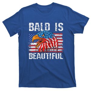 Bald Is Beautiful 4th Of July Independence Day Bald Eagle T-Shirt