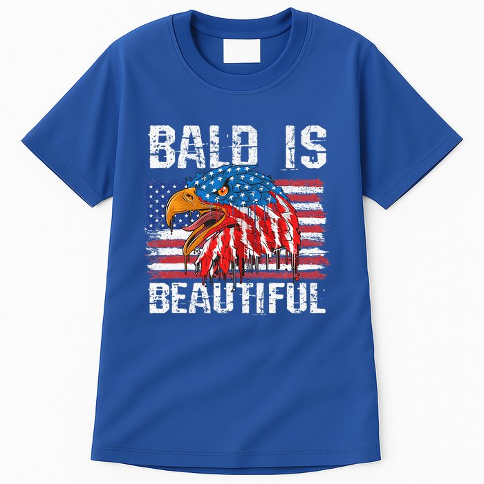 Bald Is Beautiful 4th Of July Independence Day Bald Eagle Tall T-Shirt
