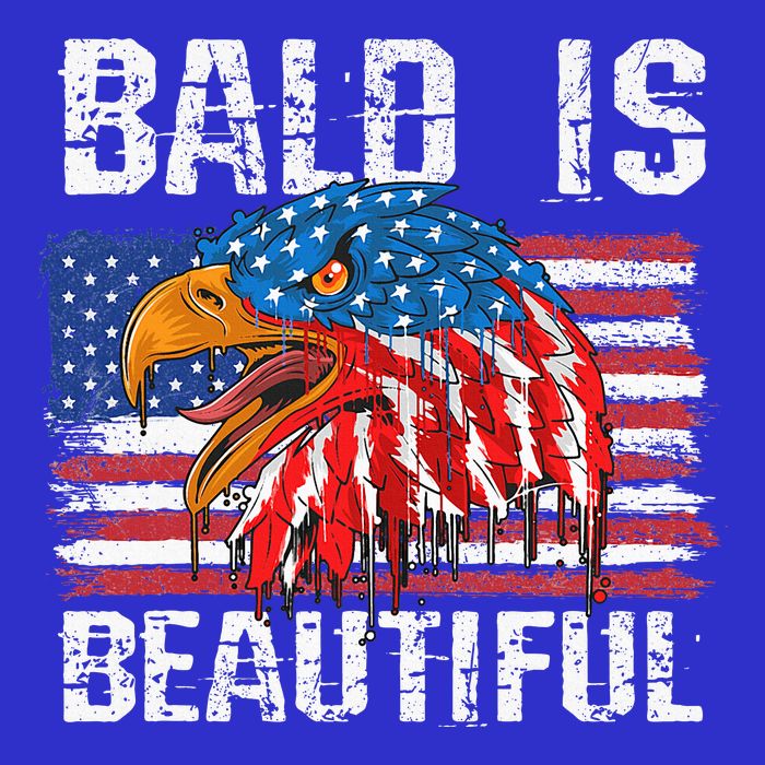 Bald Is Beautiful 4th Of July Independence Day Bald Eagle Tall T-Shirt