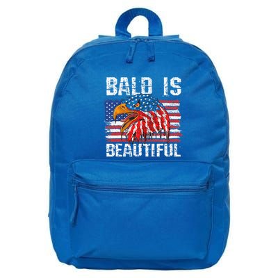 Bald Is Beautiful 4th Of July Independence Day Bald Eagle 16 in Basic Backpack