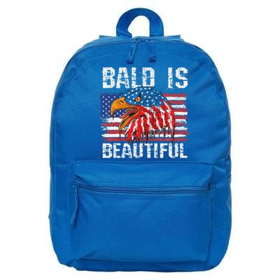 Bald Is Beautiful 4th Of July Independence Day Bald Eagle 16 in Basic Backpack