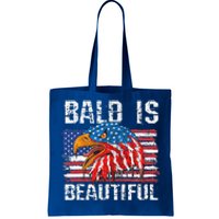 Bald Is Beautiful 4th Of July Independence Day Bald Eagle Tote Bag