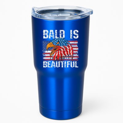 Bald Is Beautiful 4th Of July Independence Day Bald Eagle Tumbler