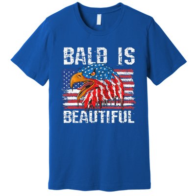 Bald Is Beautiful 4th Of July Independence Day Bald Eagle Premium T-Shirt