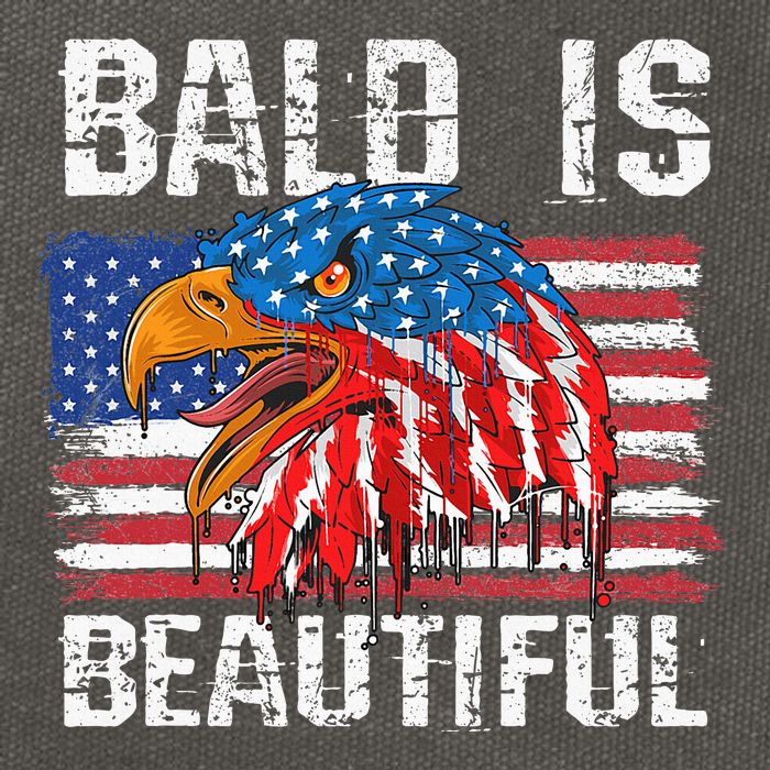 Bald Is Beautiful 4th Of July Independence Day Bald Eagle Cotton Canvas Backpack