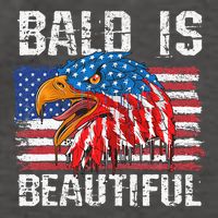 Bald Is Beautiful 4th Of July Independence Day Bald Eagle Vector Backpack
