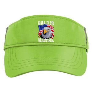 Bald Is Beautiful 4th Of July Independence Day Bald Eagle Adult Drive Performance Visor