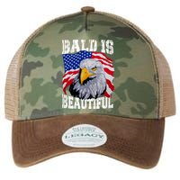 Bald Is Beautiful 4th Of July Independence Day Bald Eagle Legacy Tie Dye Trucker Hat