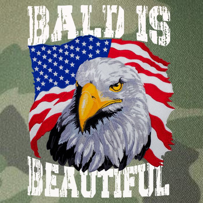 Bald Is Beautiful 4th Of July Independence Day Bald Eagle Legacy Tie Dye Trucker Hat