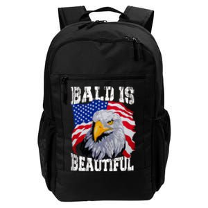 Bald Is Beautiful 4th Of July Independence Day Bald Eagle Daily Commute Backpack