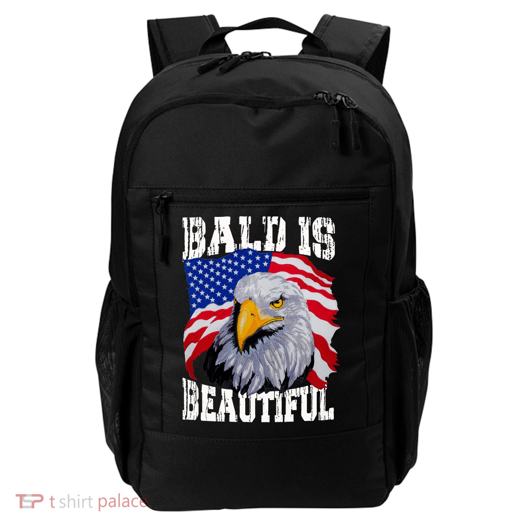 Bald Is Beautiful 4th Of July Independence Day Bald Eagle Backpack