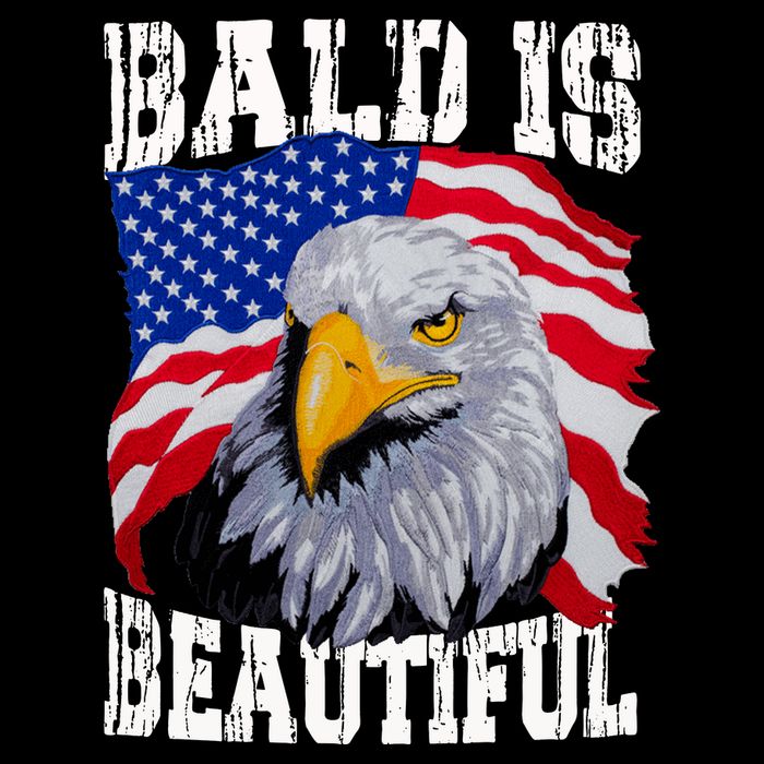 Bald Is Beautiful 4th Of July Independence Day Bald Eagle 7-Panel Snapback Hat