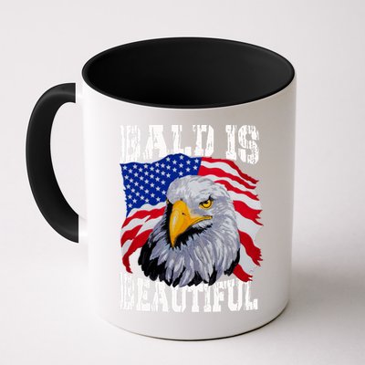 Bald Is Beautiful 4th Of July Independence Day Bald Eagle Mug
