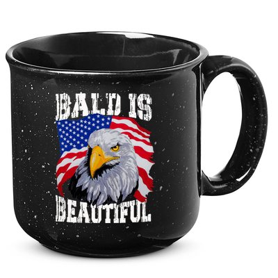 Bald Is Beautiful 4th Of July Independence Day Bald Eagle 15oz Campfire Ceramic Mug
