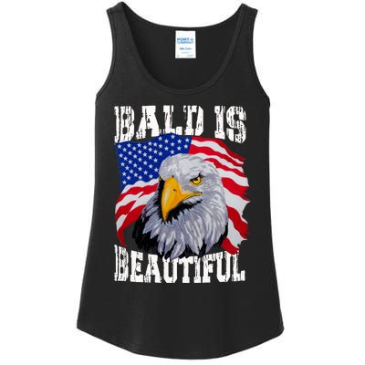 Bald Is Beautiful 4th Of July Independence Day Bald Eagle Ladies Essential Tank