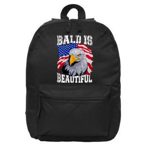 Bald Is Beautiful 4th Of July Independence Day Bald Eagle 16 in Basic Backpack