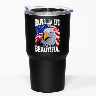 Bald Is Beautiful 4th Of July Independence Day Bald Eagle Tumbler