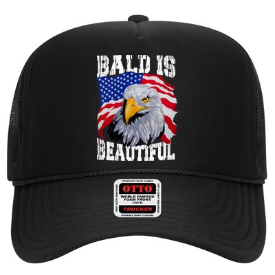 Bald Is Beautiful 4th Of July Independence Day Bald Eagle Trucker Hat