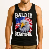 Bald Is Beautiful 4th Of July Independence Day Bald Eagle Tank Top