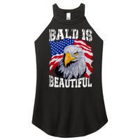 Bald Is Beautiful 4th Of July Independence Day Bald Eagle Women's Perfect Tri Rocker Tank