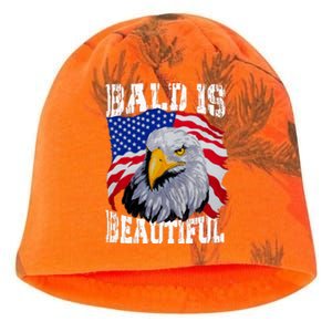 Bald Is Beautiful 4th Of July Independence Day Bald Eagle Kati - Camo Knit Beanie