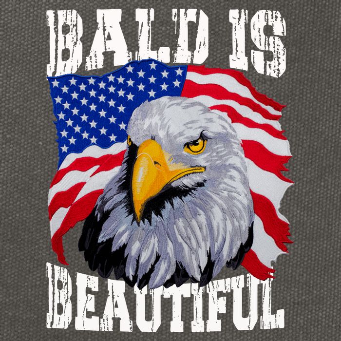 Bald Is Beautiful 4th Of July Independence Day Bald Eagle Cotton Canvas Backpack