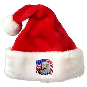 Bald Is Beautiful 4th Of July Independence Day Bald Eagle Premium Christmas Santa Hat