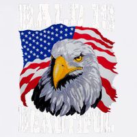 Bald Is Beautiful 4th Of July Independence Day Bald Eagle Garment-Dyed Sweatshirt