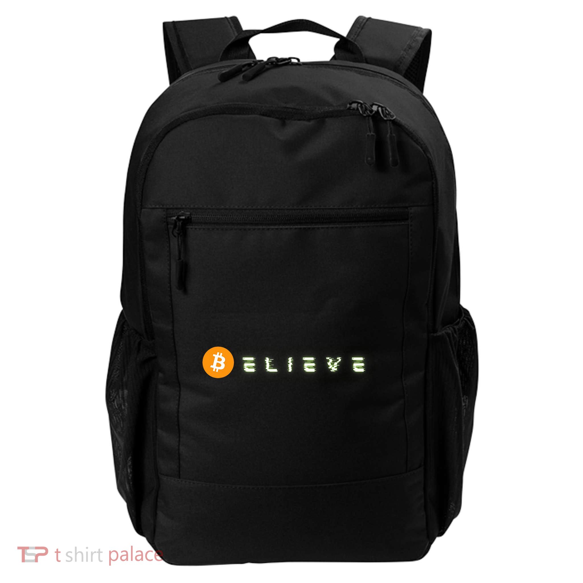 Believe In Bitcoin Hodl Cryptocurrency Btc Crypto Daily Commute Backpack