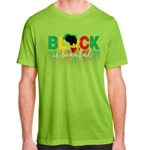 Black Is Beautiful Funny Africa Map Black History Month Adult ChromaSoft Performance T-Shirt