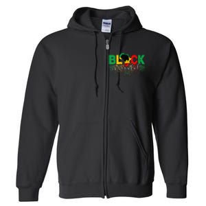 Black Is Beautiful Funny Africa Map Black History Month Full Zip Hoodie