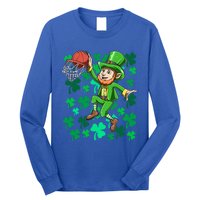 Basketball Irish Basketball Dunk Leprechaun St Patrick's Day Gift Long Sleeve Shirt