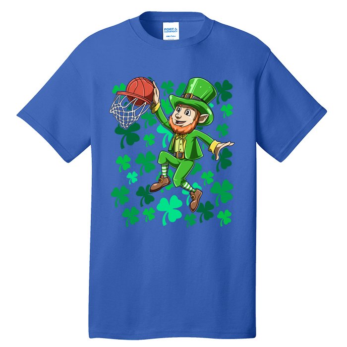 Basketball Irish Basketball Dunk Leprechaun St Patrick's Day Gift Tall T-Shirt