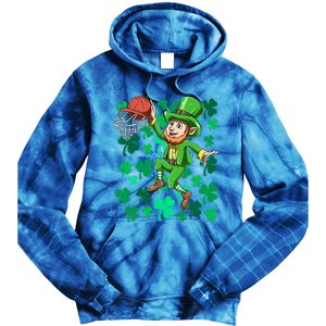 Basketball Irish Basketball Dunk Leprechaun St Patrick's Day Gift Tie Dye Hoodie