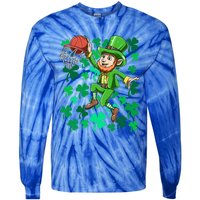 Basketball Irish Basketball Dunk Leprechaun St Patrick's Day Gift Tie-Dye Long Sleeve Shirt