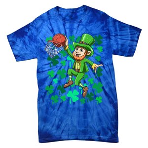 Basketball Irish Basketball Dunk Leprechaun St Patrick's Day Gift Tie-Dye T-Shirt