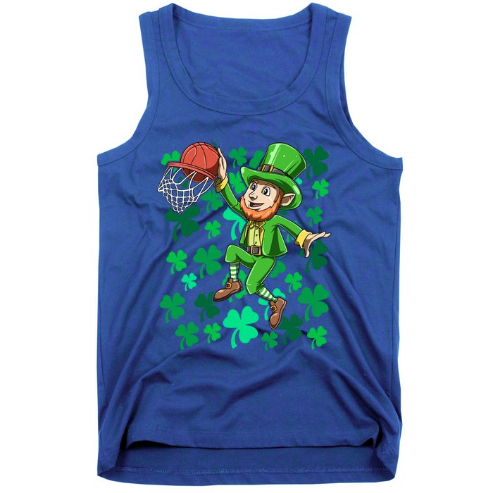 Basketball Irish Basketball Dunk Leprechaun St Patrick's Day Gift Tank Top