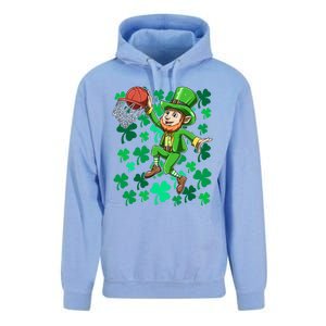 Basketball Irish Basketball Dunk Leprechaun St Patrick's Day Gift Unisex Surf Hoodie