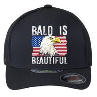 Bald Is Beautiful Independence Day Bald Eagle Flexfit Unipanel Trucker Cap