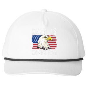 Bald Is Beautiful Independence Day Bald Eagle Snapback Five-Panel Rope Hat