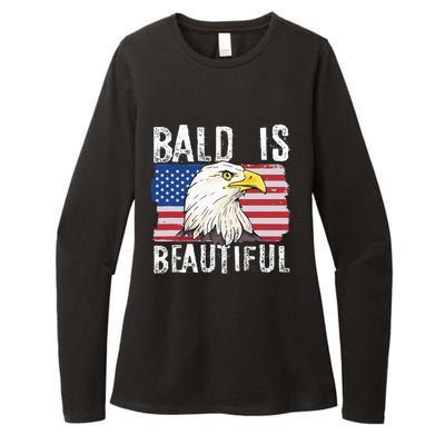 Bald Is Beautiful Independence Day Bald Eagle Womens CVC Long Sleeve Shirt