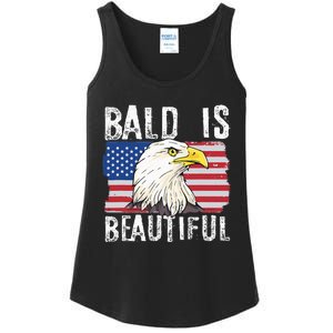 Bald Is Beautiful Independence Day Bald Eagle Ladies Essential Tank