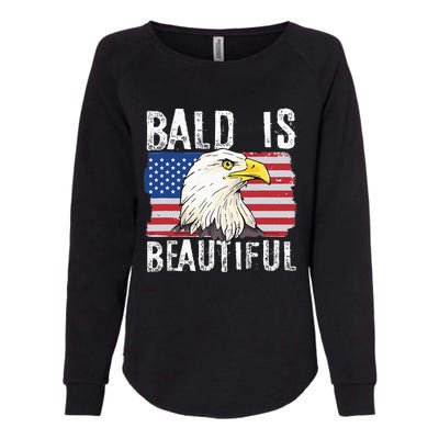 Bald Is Beautiful Independence Day Bald Eagle Womens California Wash Sweatshirt