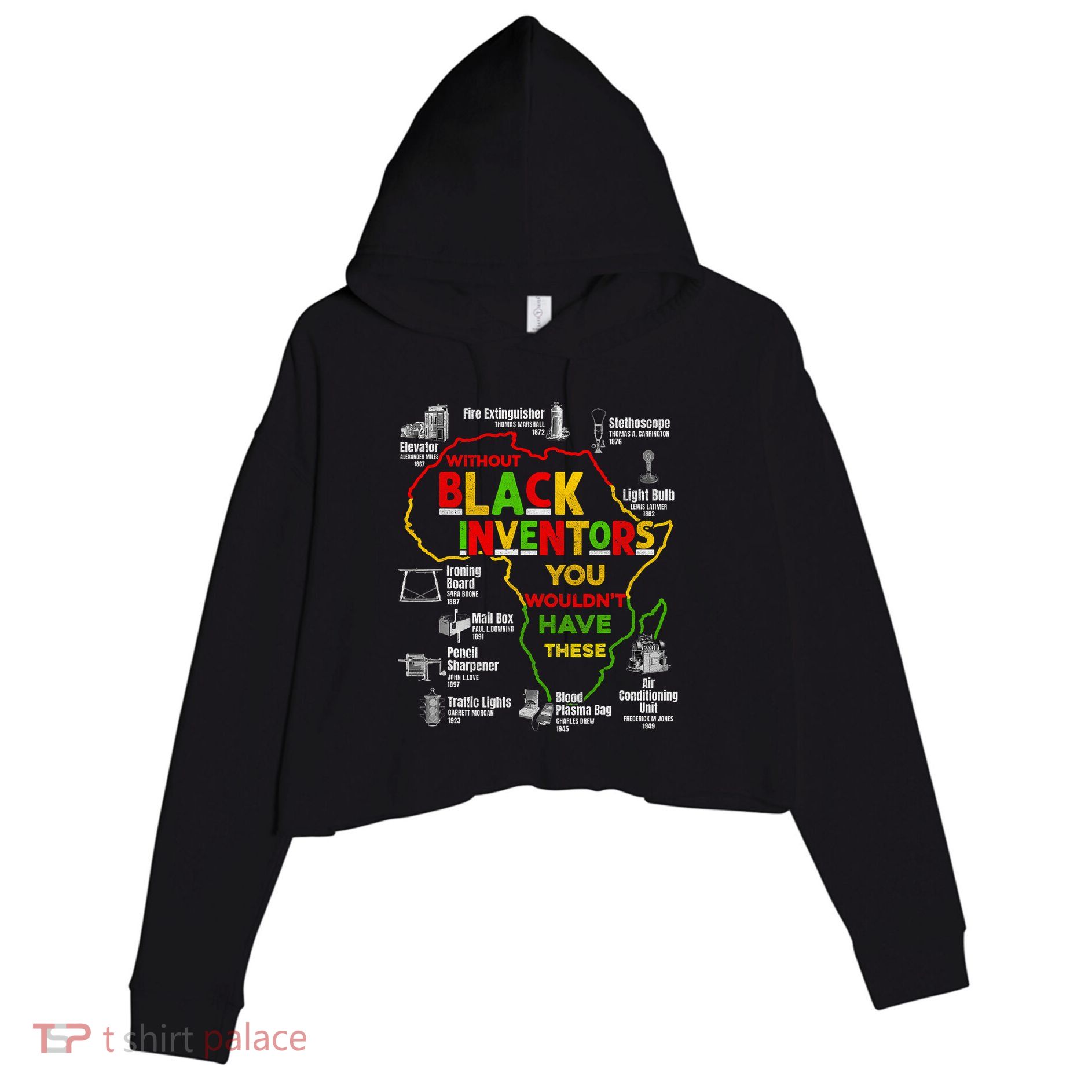 Black Inventors Black History Month African Crop Fleece Hoodie