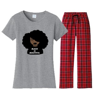 Black Is Beautiful Afro Melanin Black Pride Meaningful Gift Women's Flannel Pajama Set