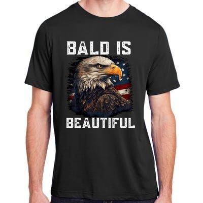 Bald Is Beautiful 4th Of July Independence Day Bald Eagle Adult ChromaSoft Performance T-Shirt