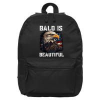 Bald Is Beautiful 4th Of July Independence Day Bald Eagle 16 in Basic Backpack