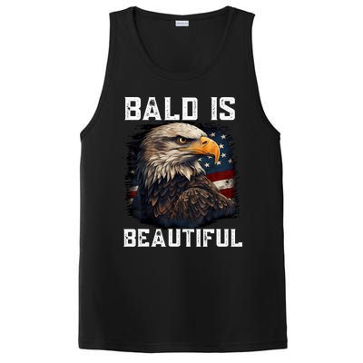 Bald Is Beautiful 4th Of July Independence Day Bald Eagle PosiCharge Competitor Tank