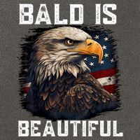 Bald Is Beautiful 4th Of July Independence Day Bald Eagle Cotton Canvas Backpack